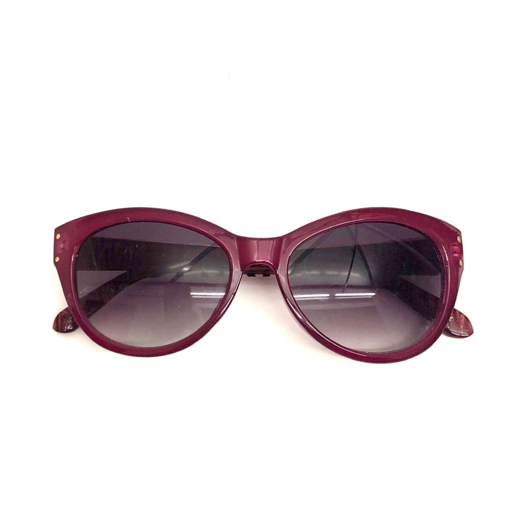 Betsey Johnson Plum Cat-Eye Sunglasses